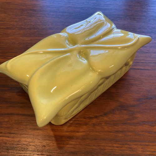 Vintage green yellow - green, ceramic